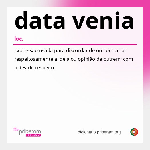 Significado de data venia